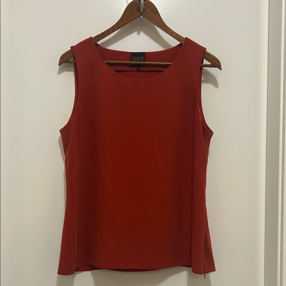 Elegant Red Sleeveless Top by PAUW
